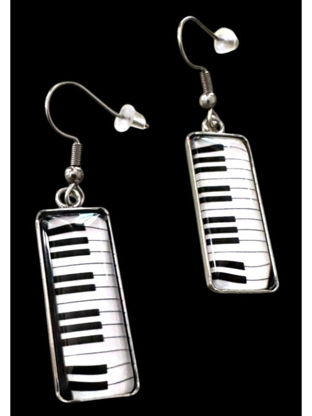 Piano Earrings New Keyboard Music Teacher Rock N Roll Country Jazz Blues Hooks
